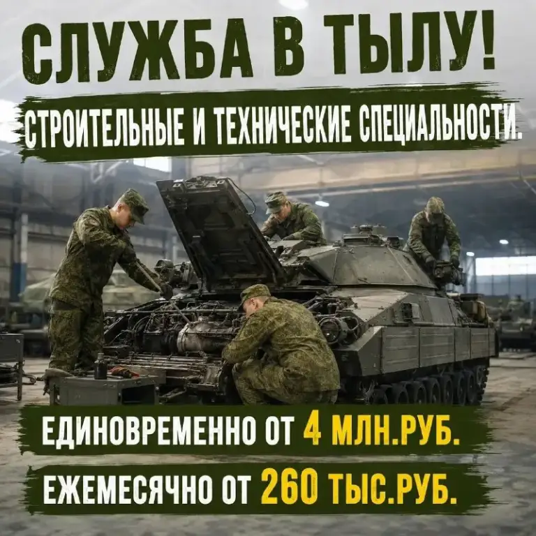 Требуются слесари, сварщики, водители в тыл
🔥 Зарплата от 235 000 рублей
🔥 Сразу выплата от 3 000 000 рублей
🔥 Списание долгов до 10 000 000 рублей!
Общая сумма выплат и льгот за первый год службы до 18 000 000 рублей!
❗️Проживание, питание, проезд, такси с любого региона рф
Заявка не обязывает к подписанию, спамить не будем, можно просто узнать подробности и наличие мест по ссылке: https://clck. Ru/3vpjul
✔️ Возраст от 18 до 63 лет
✔️ Принимаем кандидатов из любых регионов россии.
✔️ Для иностранных граждан предусмотрены программы получения гражданства рф.
✔️ Подходят кандид. .. Rg/img/emoji/40/e29c94.png')">✔️ бесплатное обучение длительностью 3 месяца.
✈️ Полностью оплачиваем расходы до места оформления:
✔️ Проезд из вашего региона.
✔️ Обеспечиваем трансфер
✔️ Предоставляем проживание и питание.
✔️ Помогаем с подготовкой и оформлением документов.
Вам необходимо только прибыть в назначенный пункт, остальную организацию берем на себя.
❗️У нас есть 32 актуальных свободных вакансии. Если ты искал безопасный вариант и адекватную выплату, это та самая возможность!
📞 Оставьте заявку и специалист свяжется с вами в ближайшее время ➡️ https://clck. Ru/3vpjul - фотография - 1
